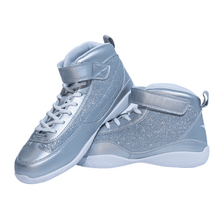 Load image into Gallery viewer, Silver Sparkle High Top with Ankle Strap V-RO

